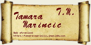 Tamara Marinčić vizit kartica